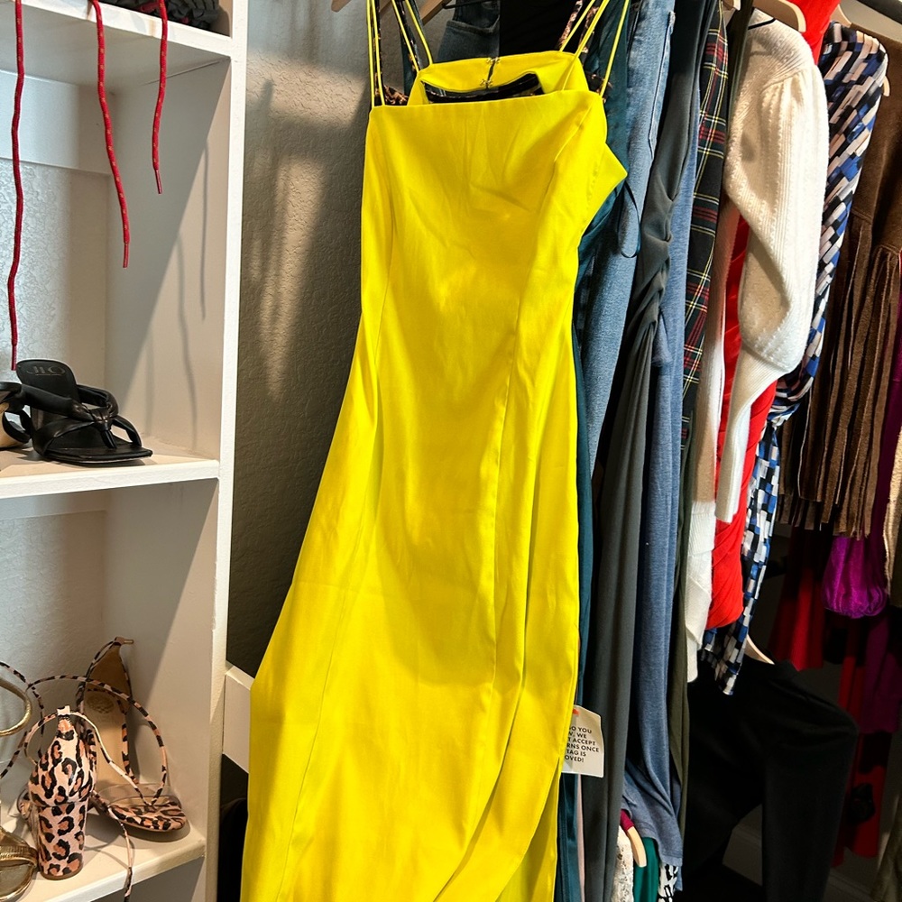 ASOS dress NWT lime green/chartreuse color sz 8